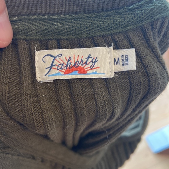 Faherty Cambria Ribbed Tank Top Olive Green - Picture 6 of 7